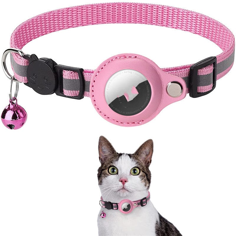 Pet AirTag Collar Nylon Ripstop Adjustable 22–35cm Reflective Breakaway Waterproof Cat Dog Tracking Collar Lightweight | Koossa